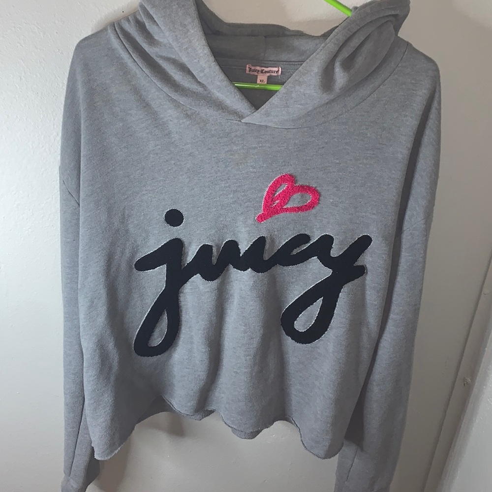Juicy Couture tour cropped extra large gray hoodie